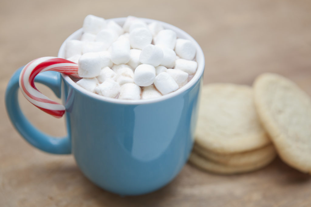 Hot Chocolate For Christmas with Cookies